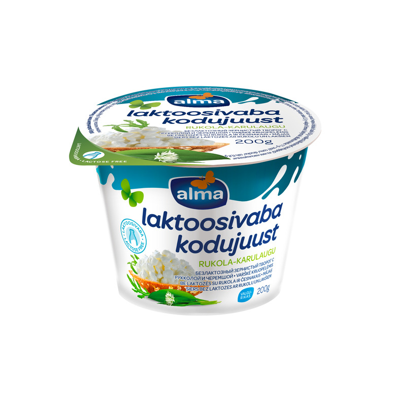 Kodujuust rukola-karulaugu laktoosivaba, VALIO ALMA, 200 g