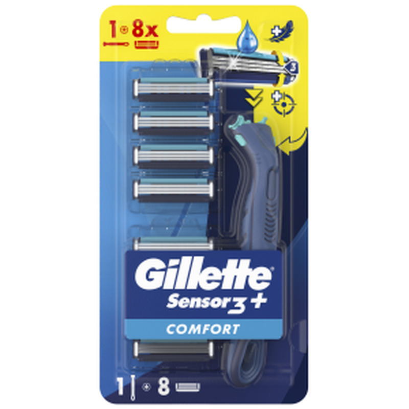 Raseerija Sensor 3 Plus Comfort + varuterad, GILLETTE, 1kmpl