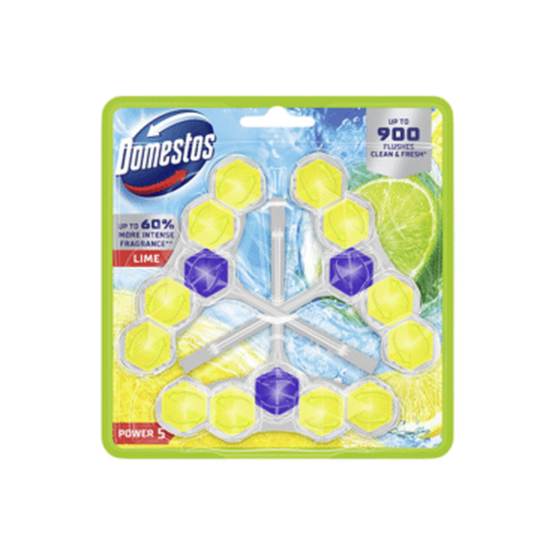 WC-värskend.DOMESTOS Power 5 Lime 3x50g