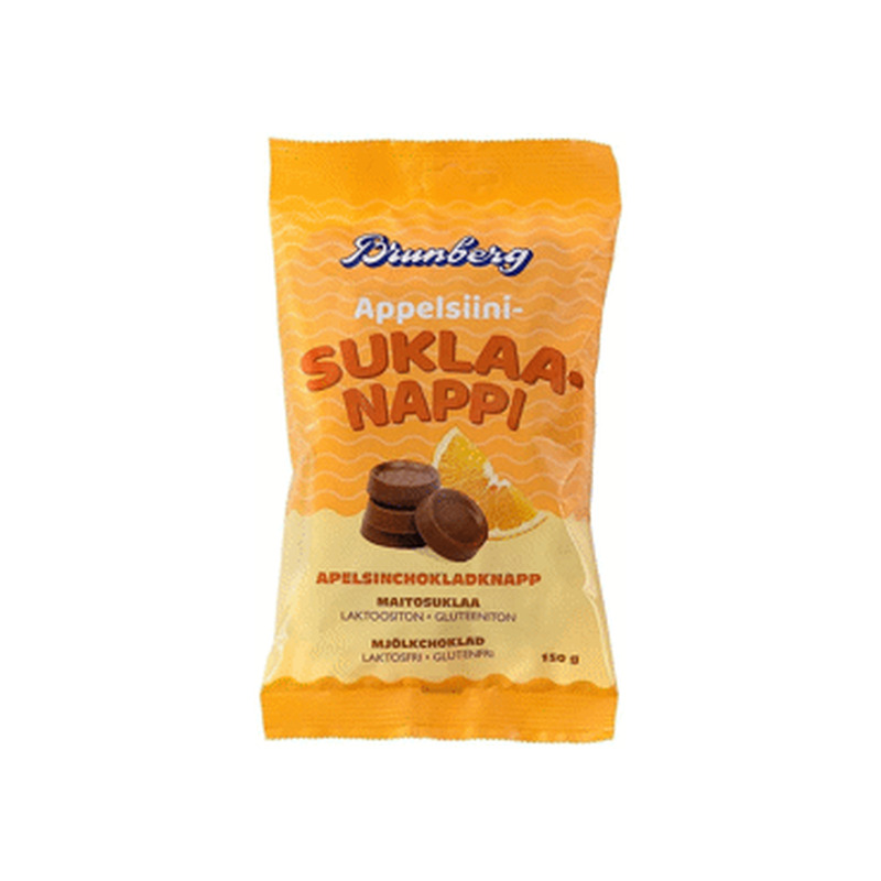 Šokolaadi nööbid,apelsin, BRUNBERG 150g