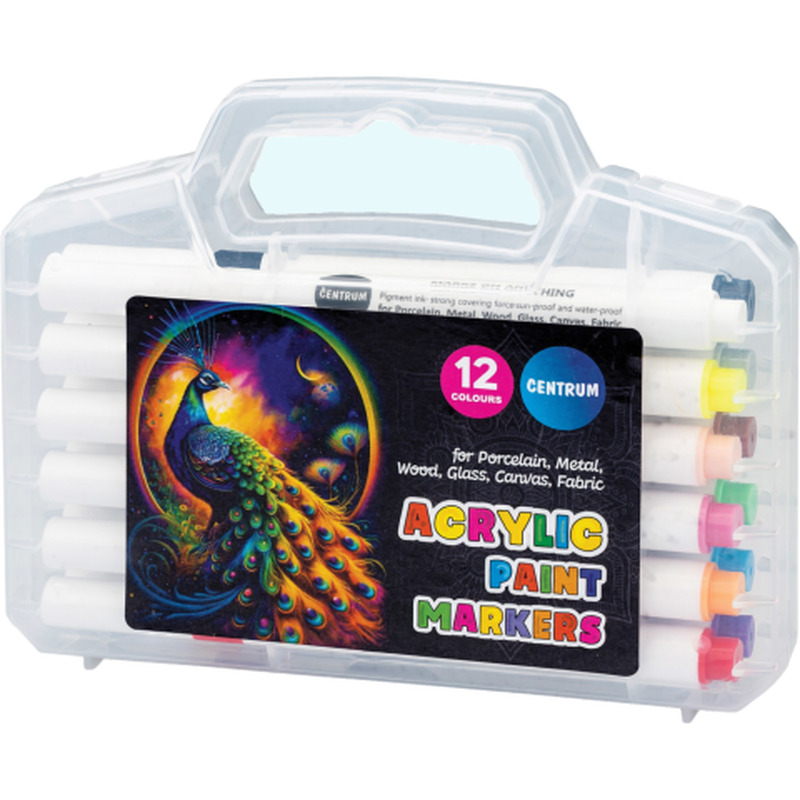 Akrüülmarkerite komplekt Centrum 12tk