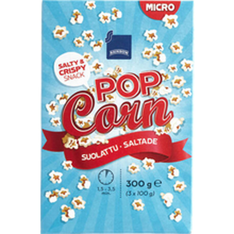 Rainbow mikropopkorn 3-pakk 300 g