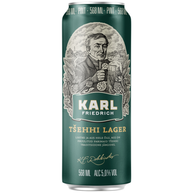 Õlu Karl Friedrich Tsehhi Lager 5%vol 0,568l