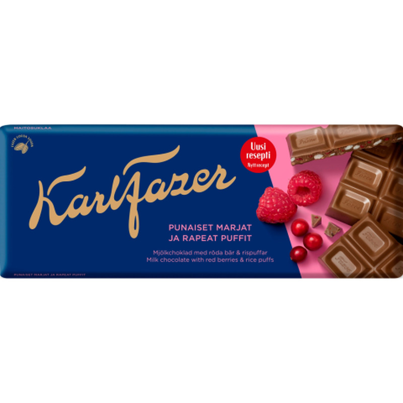 Piimašokolaad punaste marjadega Karl Fazer 180g