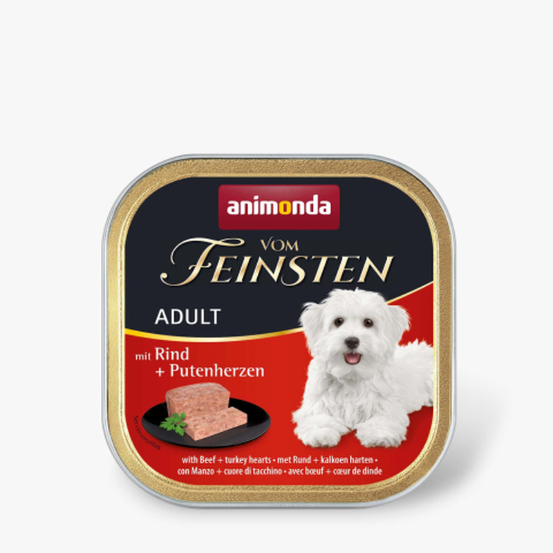 Koerakonservid veise- ja kalkunisüdamega Animonda Vom Feinsten Adult 150g