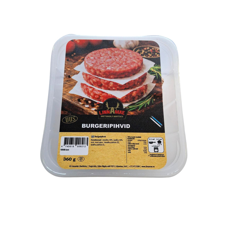 Linnamäe Lihatööstus Burgeripihvid 360g