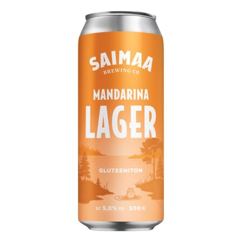 Õlu Saimaa Mandarina Lager gluteenivaba 5,0%vol 0,5l purk