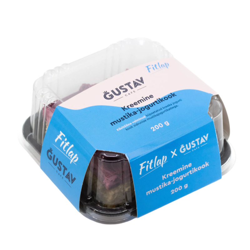 Mustika-jogurtikook kreemine magusainetega FitLap Gustav 200g