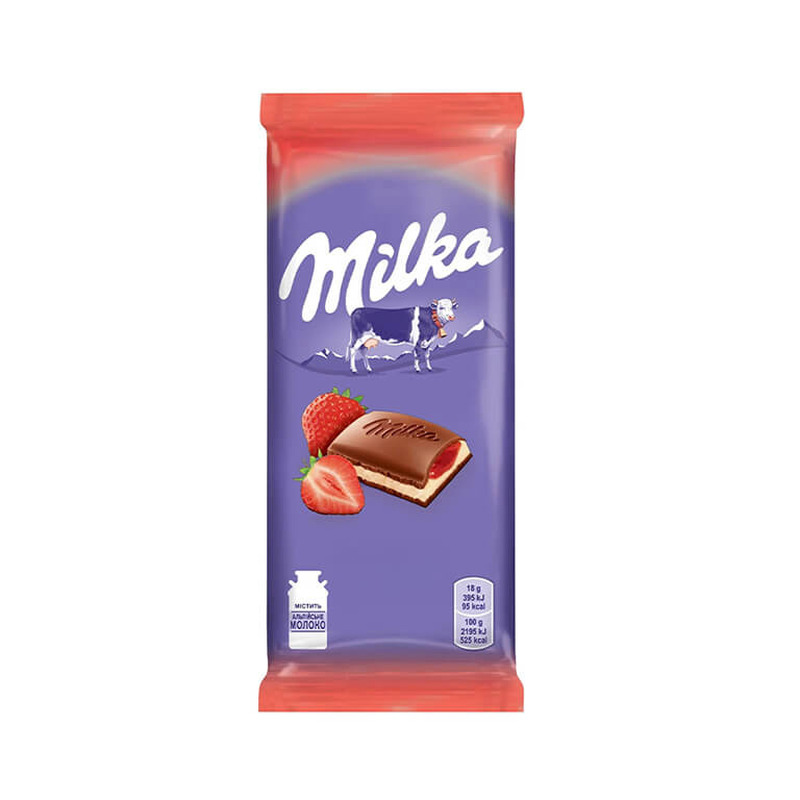 Šokolaad MILKA maasika kreemiga 90g
