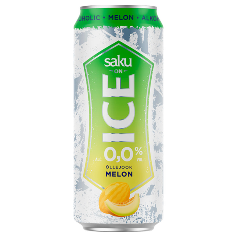 Alkoholivaba  õllejook Melon, SAKU ON ICE, 500 ml
