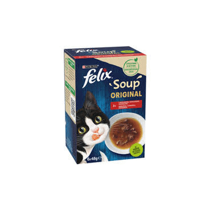 Kassisööt supp FELIX liha 6x48g