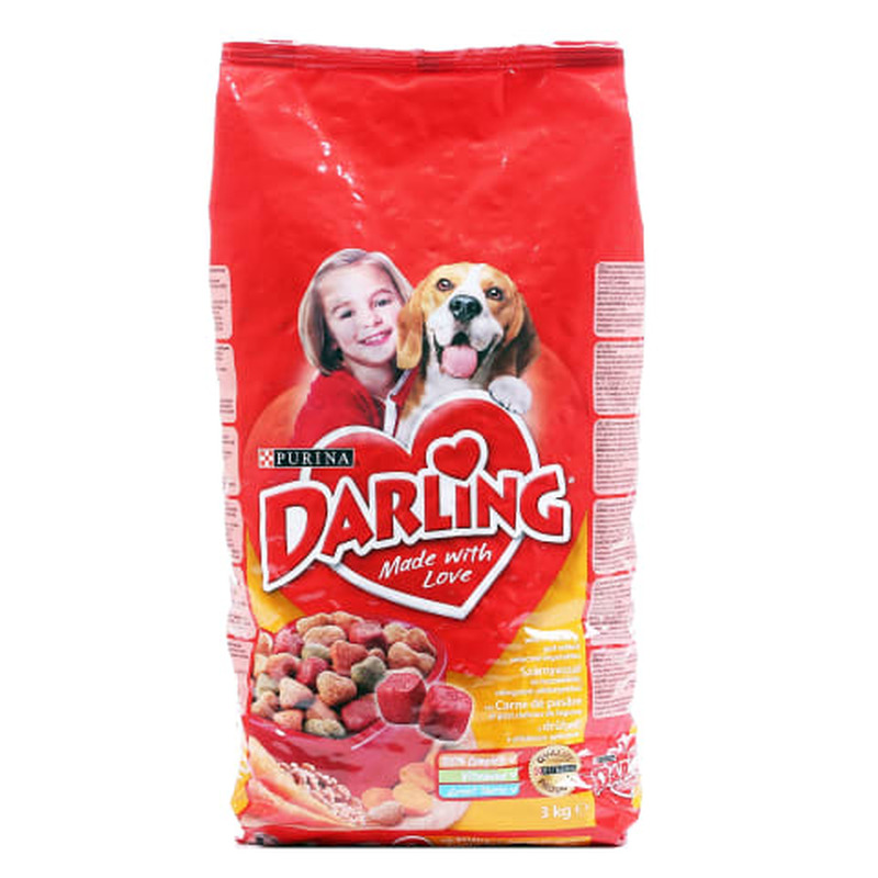 Koerasööt kuiv linnuliha-juurvilja Purina Darling 3kg