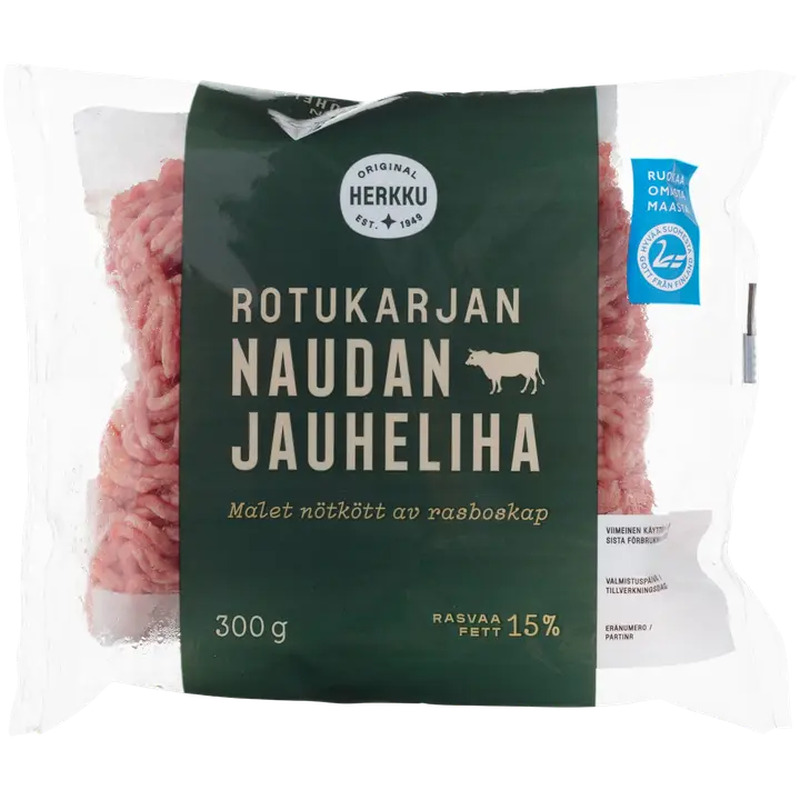 Herkku veisehakkliha 15% 300g
