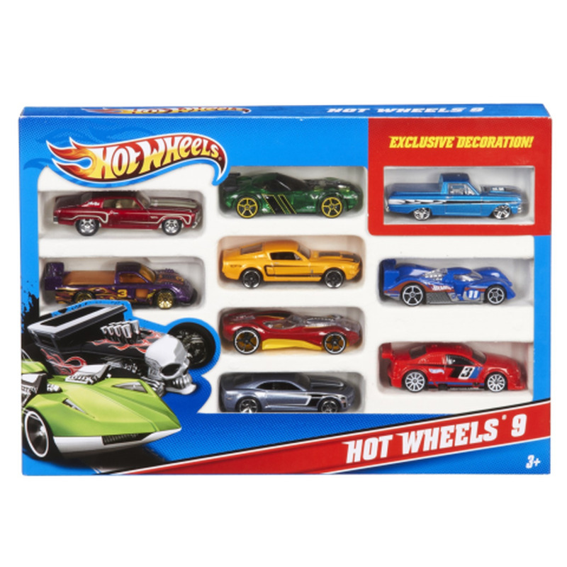 Mänguautode komplekt 10 autot kinkekarbis HotWheels, värvi ja kujundus võivad erineda