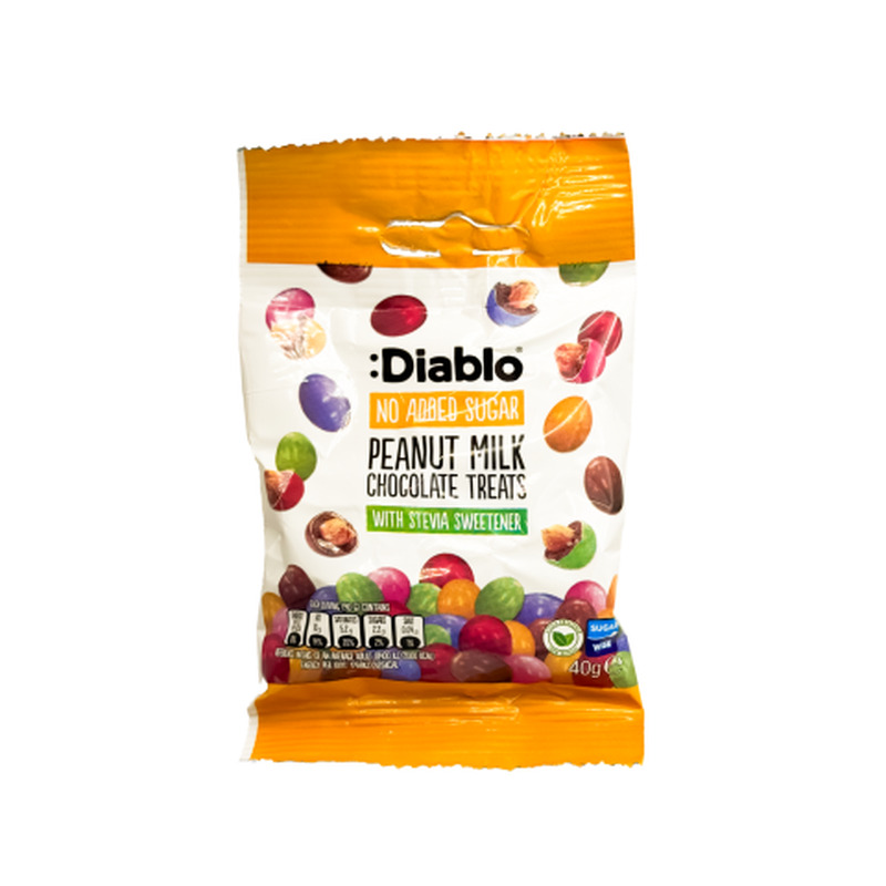 Maapähklid piimašokolaadis Diablo magusainega 40g