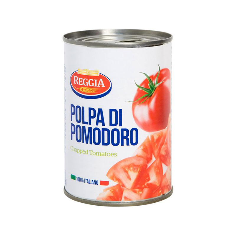 Tükeldatud tomatid, REGGIA, 400 g (defektiga pakend)