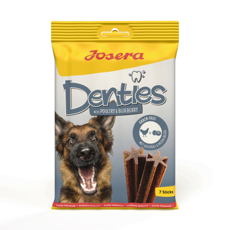 Suupiste koertele linnuliha ja mustikatega Josera Denties 180g