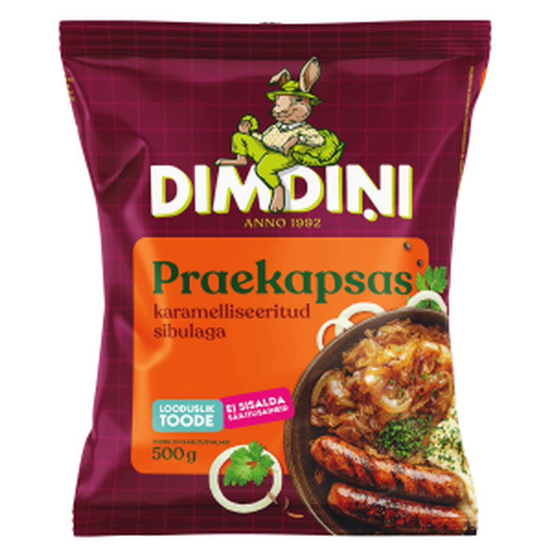 Praekapsas karamelliseeritud sibulaga, DIMDINI, 500 g