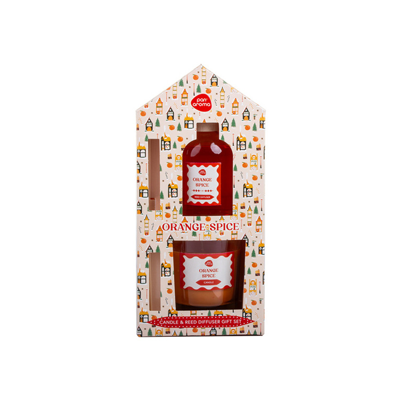 Ruumilõhnastaja Pan Aroma ORANGE SPICE 100ml ja küünal 30h