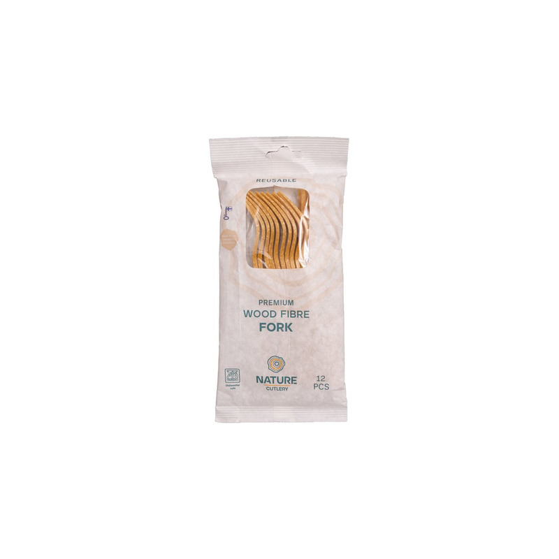 KAST 18 tk! Nature Cutlery Premium kahvel puitkiust 12 tk