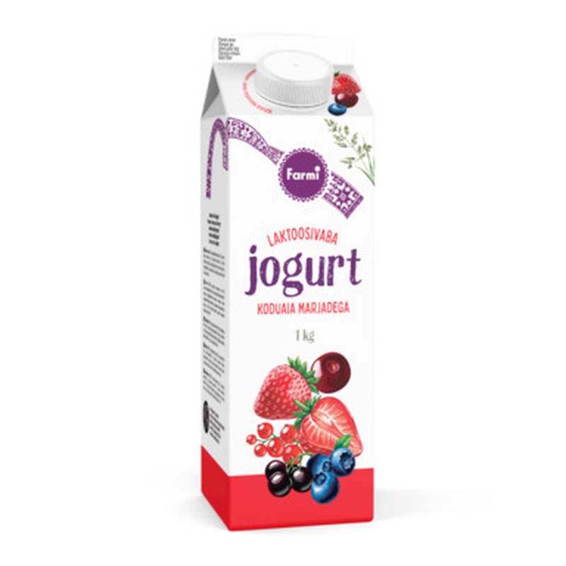 FARMI Koduaia marjadega jogurt 1kg (laktoosivaba, pure)