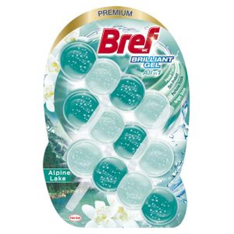 WC värskendaja Brilliant Gel Alpine Lake 3tk, BREF, 126 g