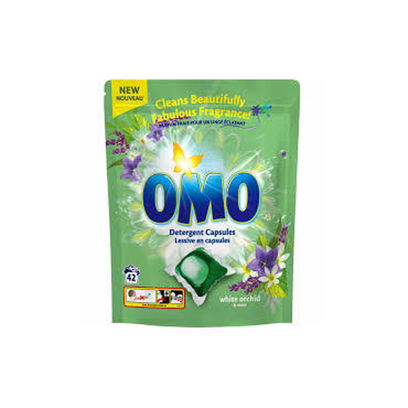 Pesukapslid OMO White Orchid 42tk
