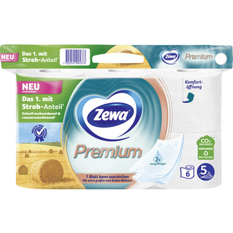 ZEWA Premium Tualettpaber 6 rulli (5-kihiline)