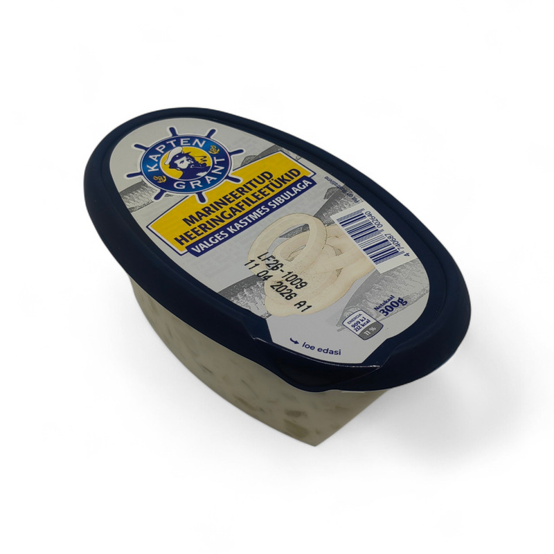 Kapten Grant Marineeritud Heeringafileetükid Valges Kastmes Sibulaga 300g