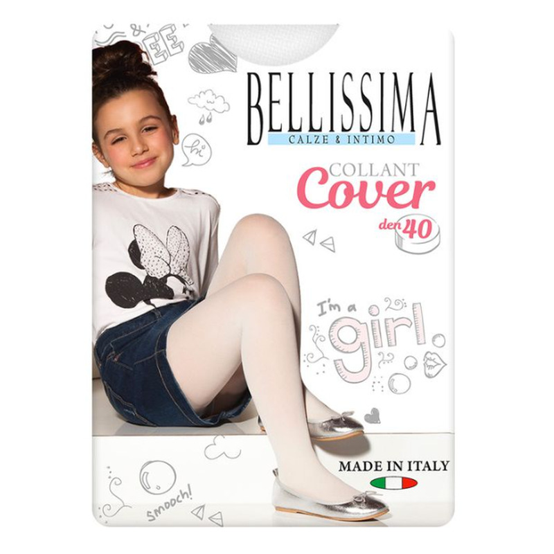 Laste sukkpüksid Cover 40 den bianco 8, BELLISSIMA, 1 paar