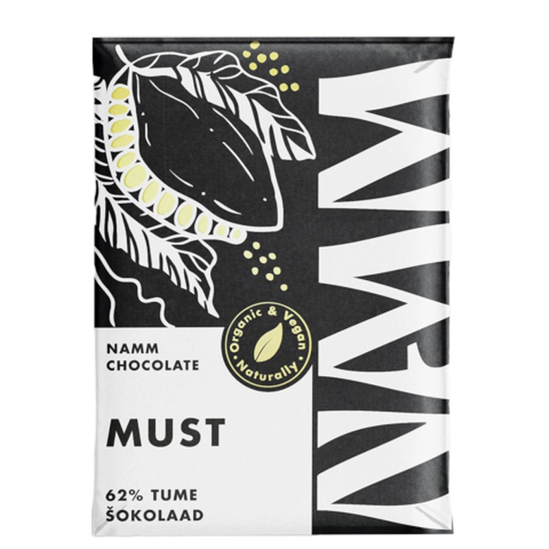Mahe tume šokolaad Must 62% Namm 37g