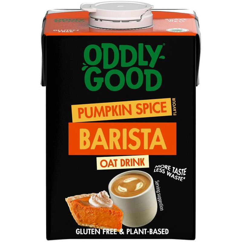 Oddlygood Barista kaerajook pumpkin spice maitseline, gluteenivaba, UHT 500 ml