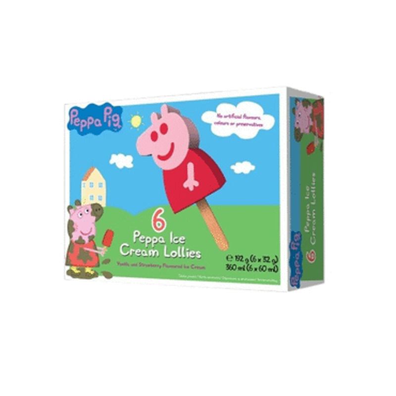 Jäätis Peppa Pig multipakk 6x32g