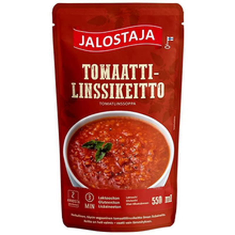 Jalostaja tomati-läätsesupp 550 ml