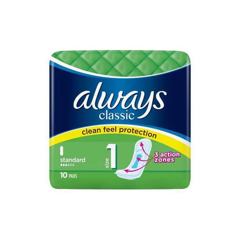 Hügieenisidemed Classic, ALWAYS, 10 tk