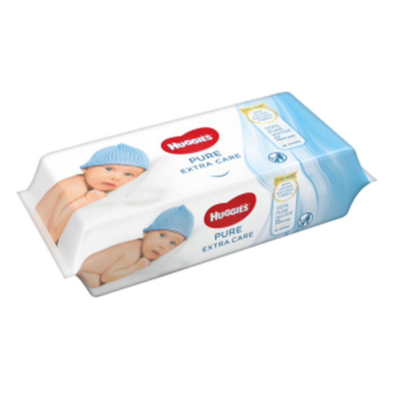 Niisked salvrätikud Pure Extra Care, HUGGIES, 56 tk