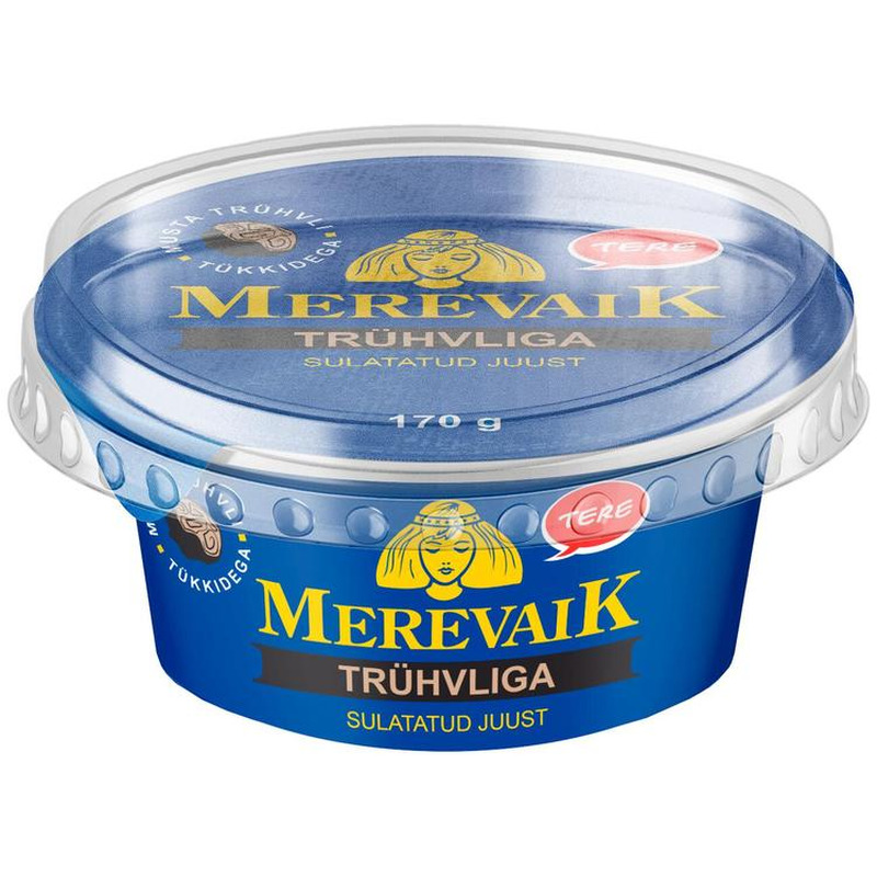Merevaik sulatatud juust trühvlitega, 170 g