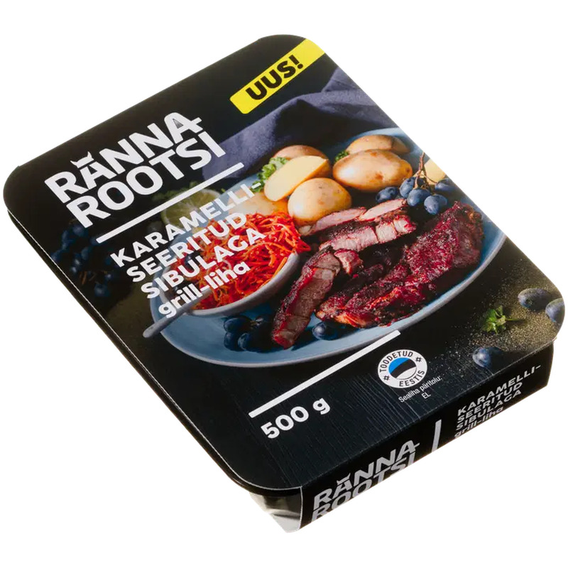 Rannarootsi Karamelliseeritud sibulaga grill-liha kaelakarbonaadist 500g