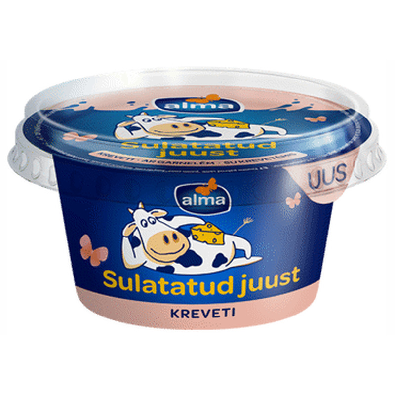 Sulatatud juust ALMA kreveti 200g