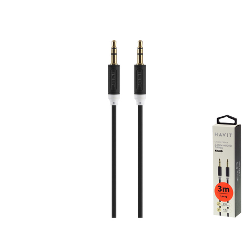 Stereo audiojuhe 3.5mm, 3m Havit dot 881