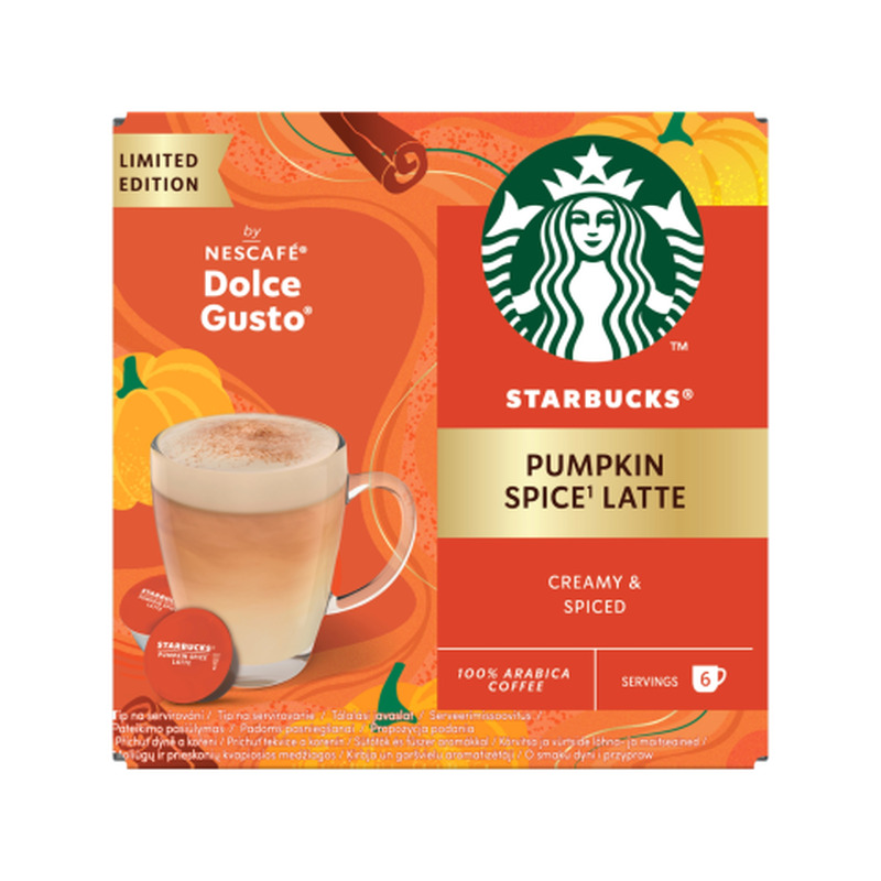 Kapslid Starbucks Latte Pumpkin 12tk, 129g