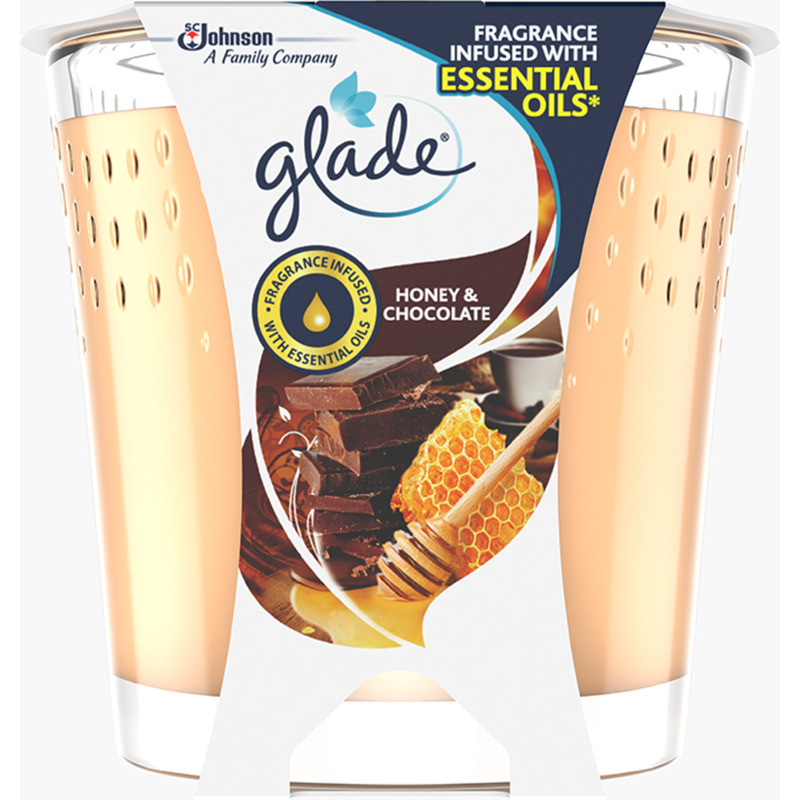 JOHNSON Glade Lõhnaküünal Honey&Chocolate 129g