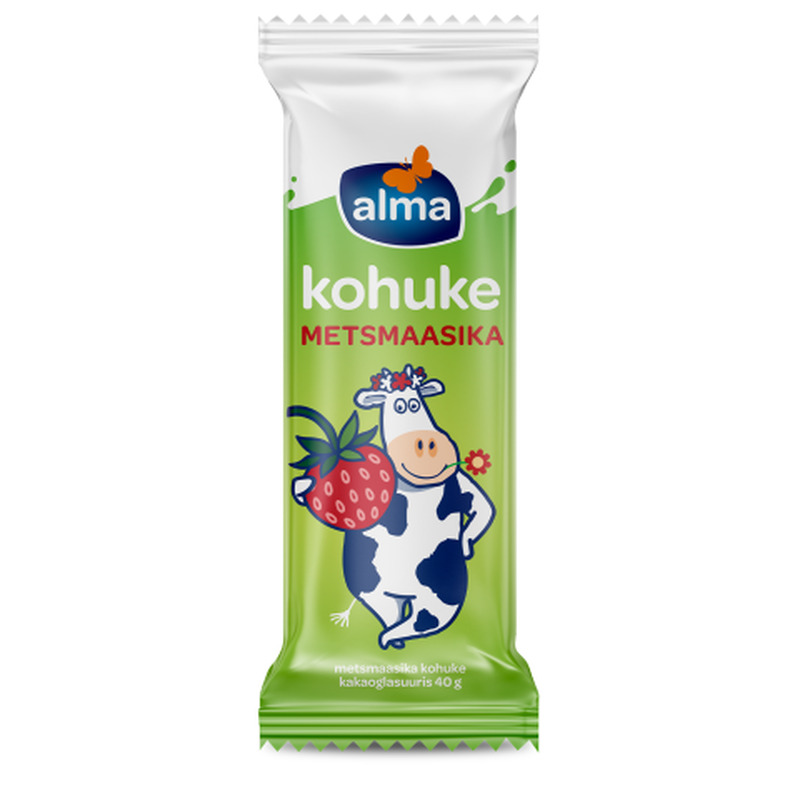 Kohuke metsmaasika kakaoglasuuris Alma 40g