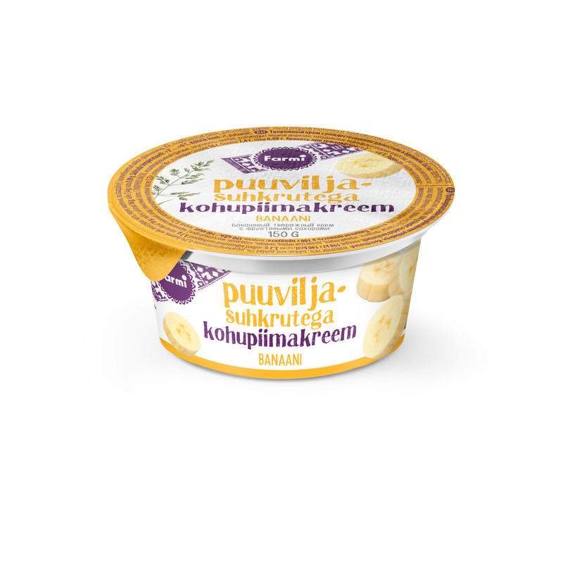 FARMI Banaani kohupiimakreem puuviljasuhkrutega 150g