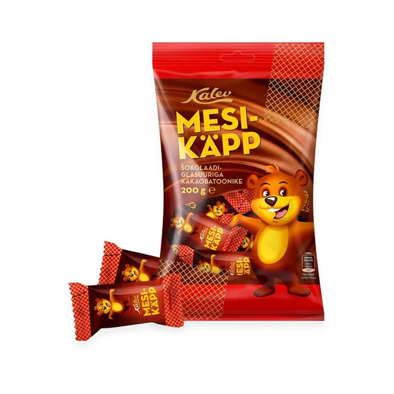 Mesikäpp šokolaadiglasuuris kakaobatoonike, KALEV, 200 g