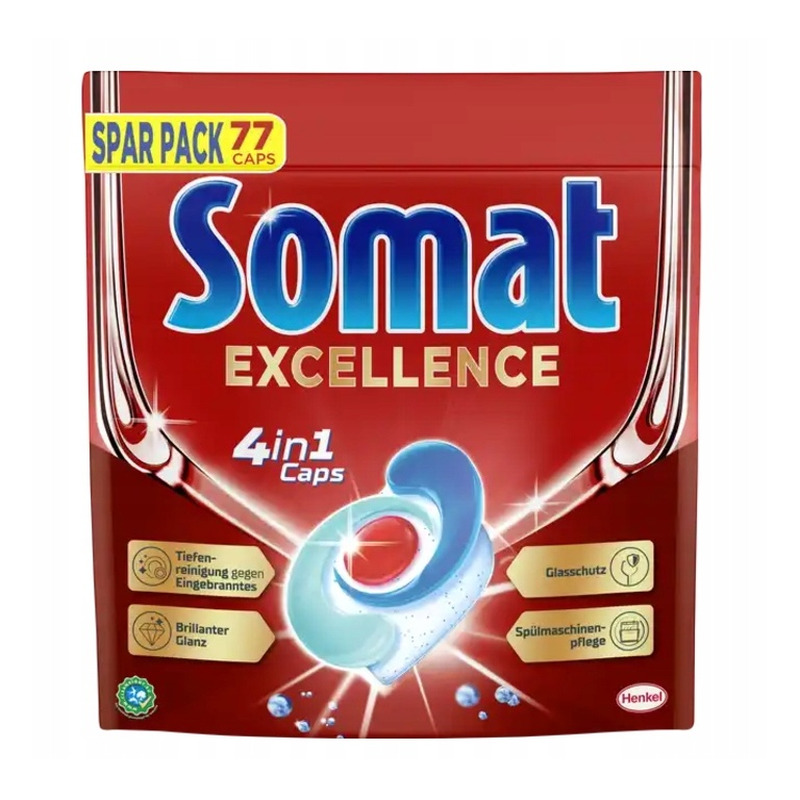 Nõudepesumasina kapslid Excellence 4in1, Somat, 77tk