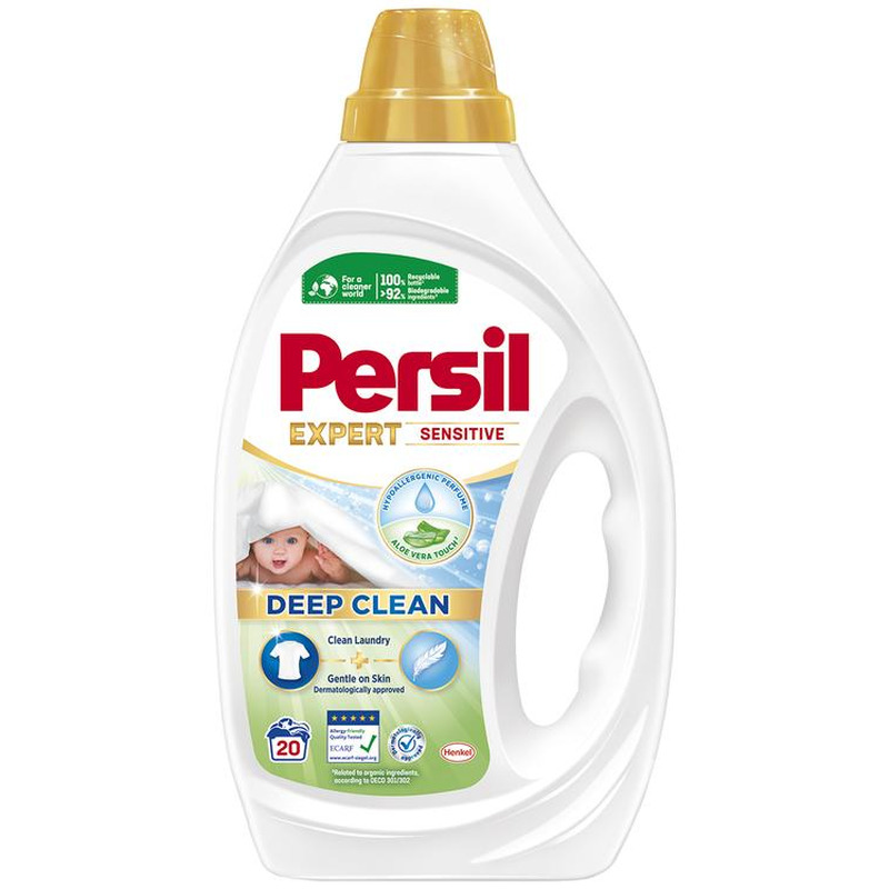 Pesugeel Sensitive 20pk, PERSIL, 900 ml