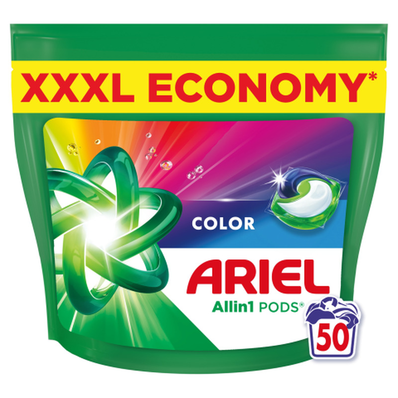 Pesukapslid Ariel Color 50tk