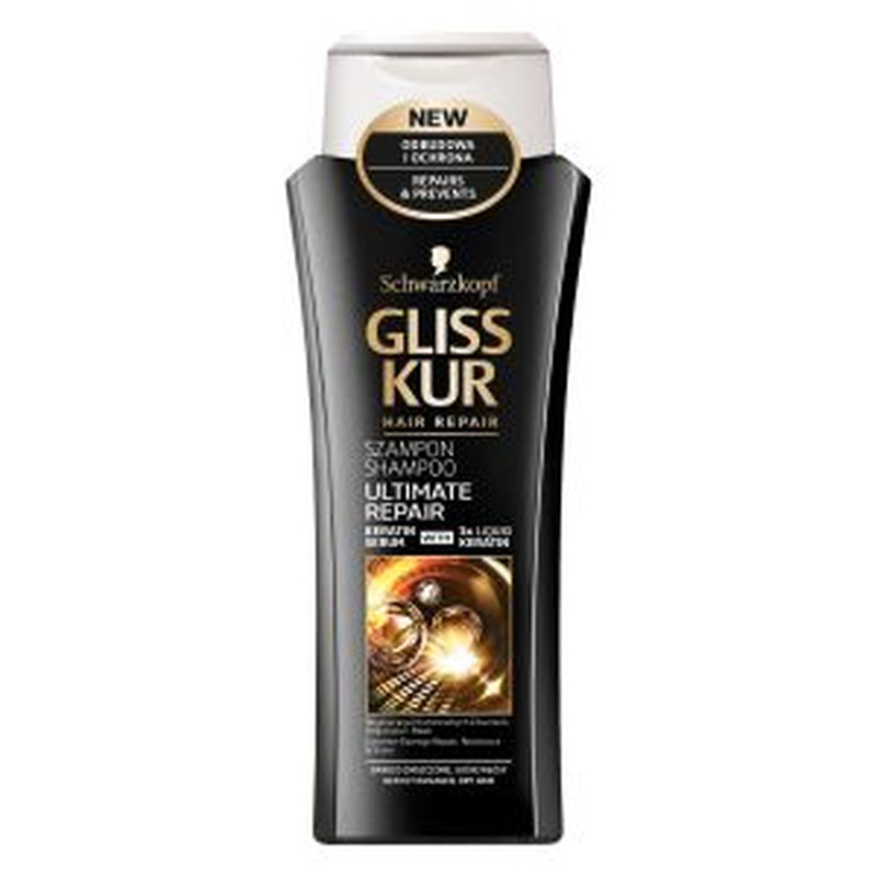 Šampoon Ultimate Repair väga kahjustatud ja kuivadele juustele, GLISS, 250 ml