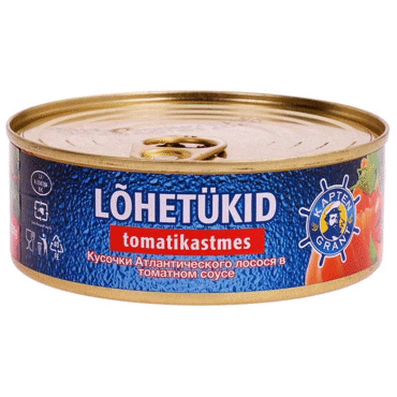 Lõhetükid tomatikast. Kapten Grant,230g